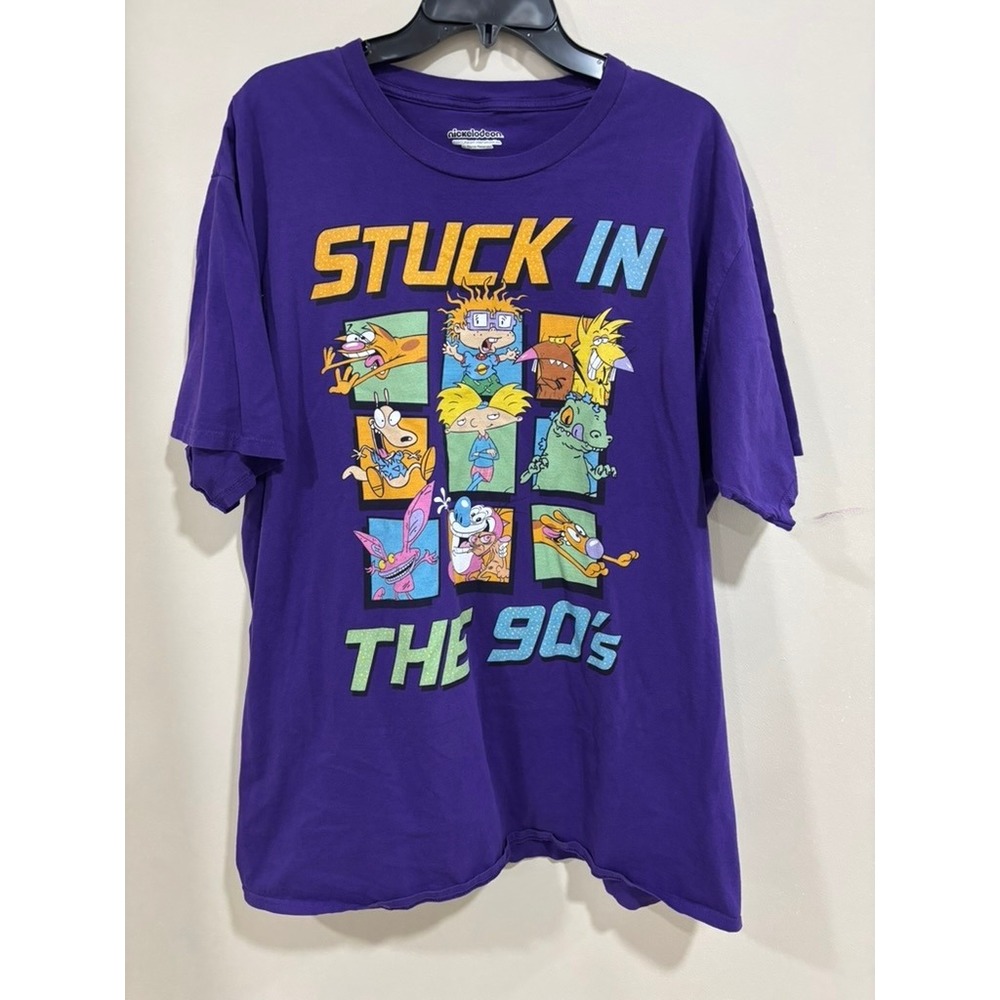Nickelodeon Rugrats‎ Stuck In The 90s Graphic T Shirt Purple Cartoon Retro 2X